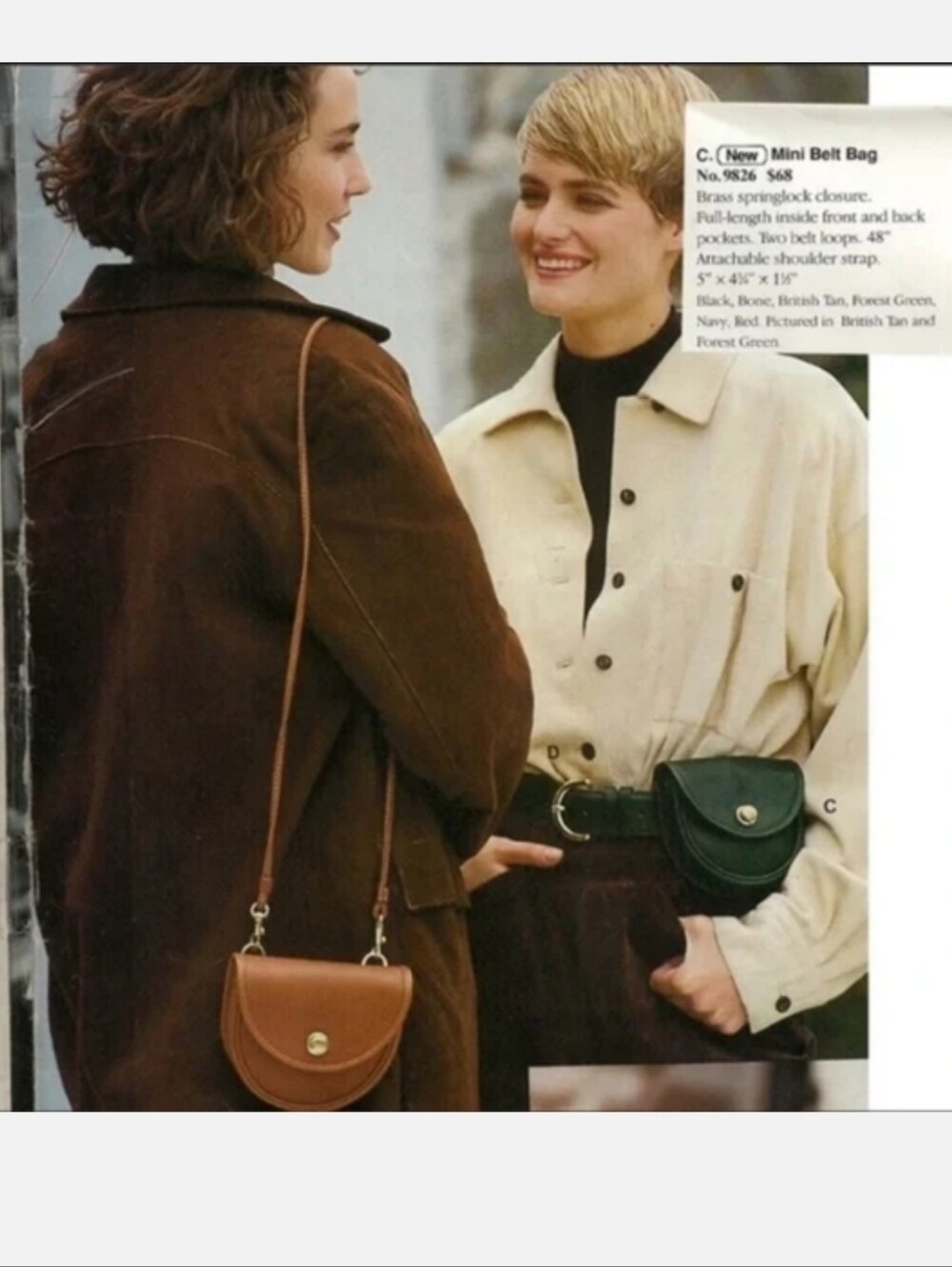 COACH 1990s Leather Mini Belt Bag Crossbody British Tan RARE - Picture 12 of 12